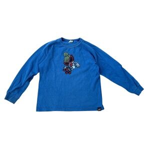 Hysteric Glamour Mini Raglan Shirt Long Sleeve Y2K Japan XS Blue Vintage
